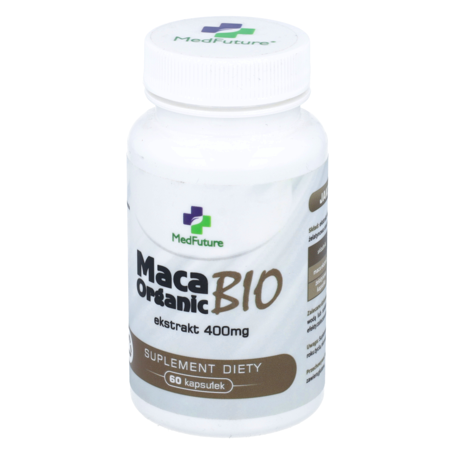 Medfuture maca organic bio ekstrakt 400 mg, 60 kapsułek
