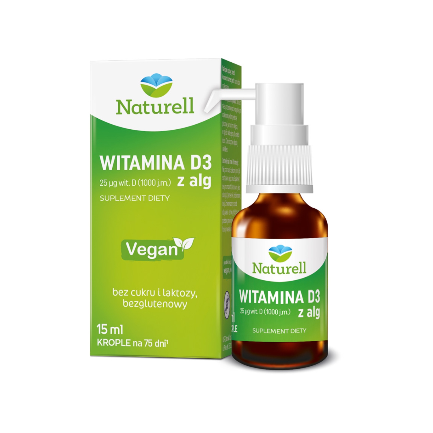 Naturell witamina d3 z alg, 15 ml