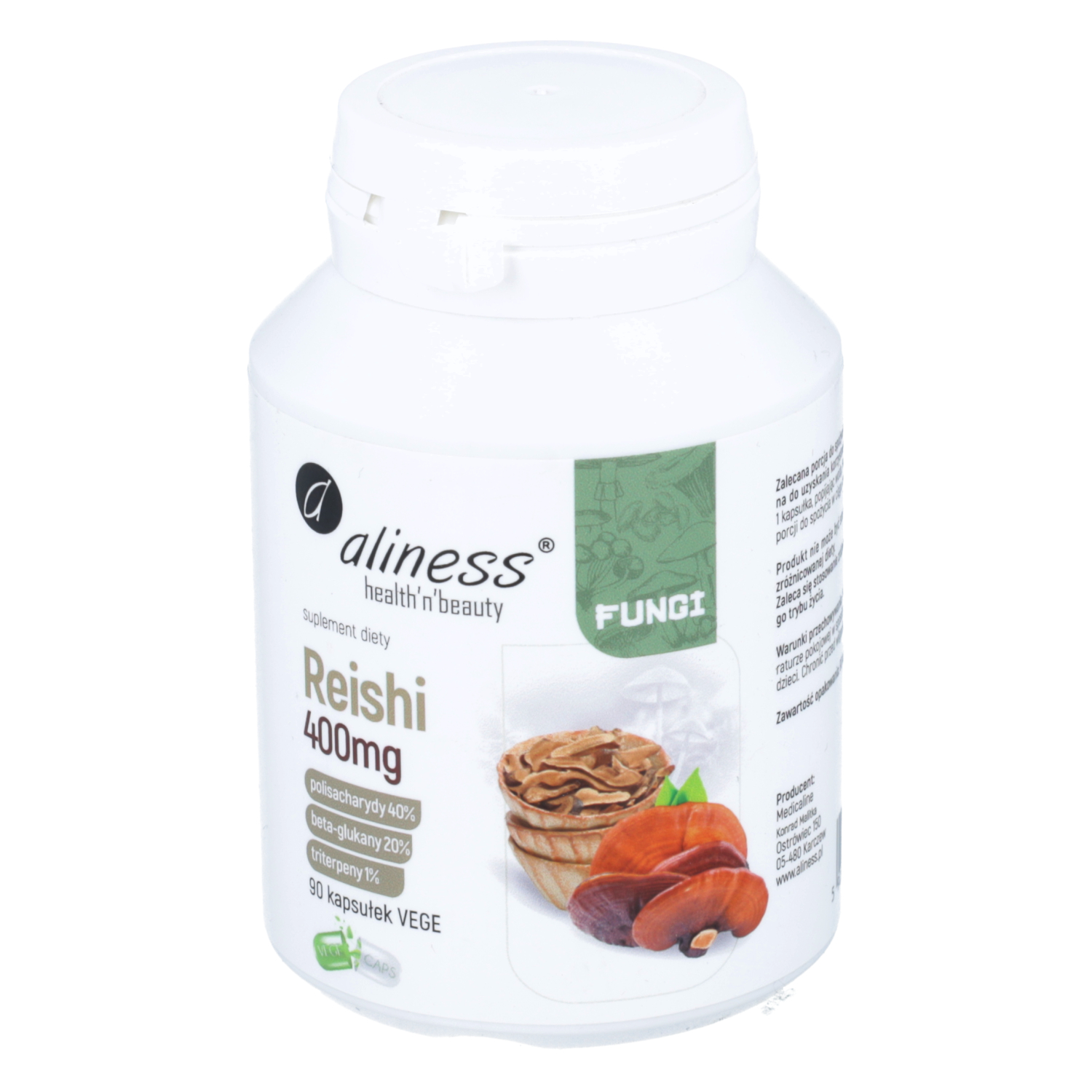 Aliness reishi 400 mg, 90 kapsułek