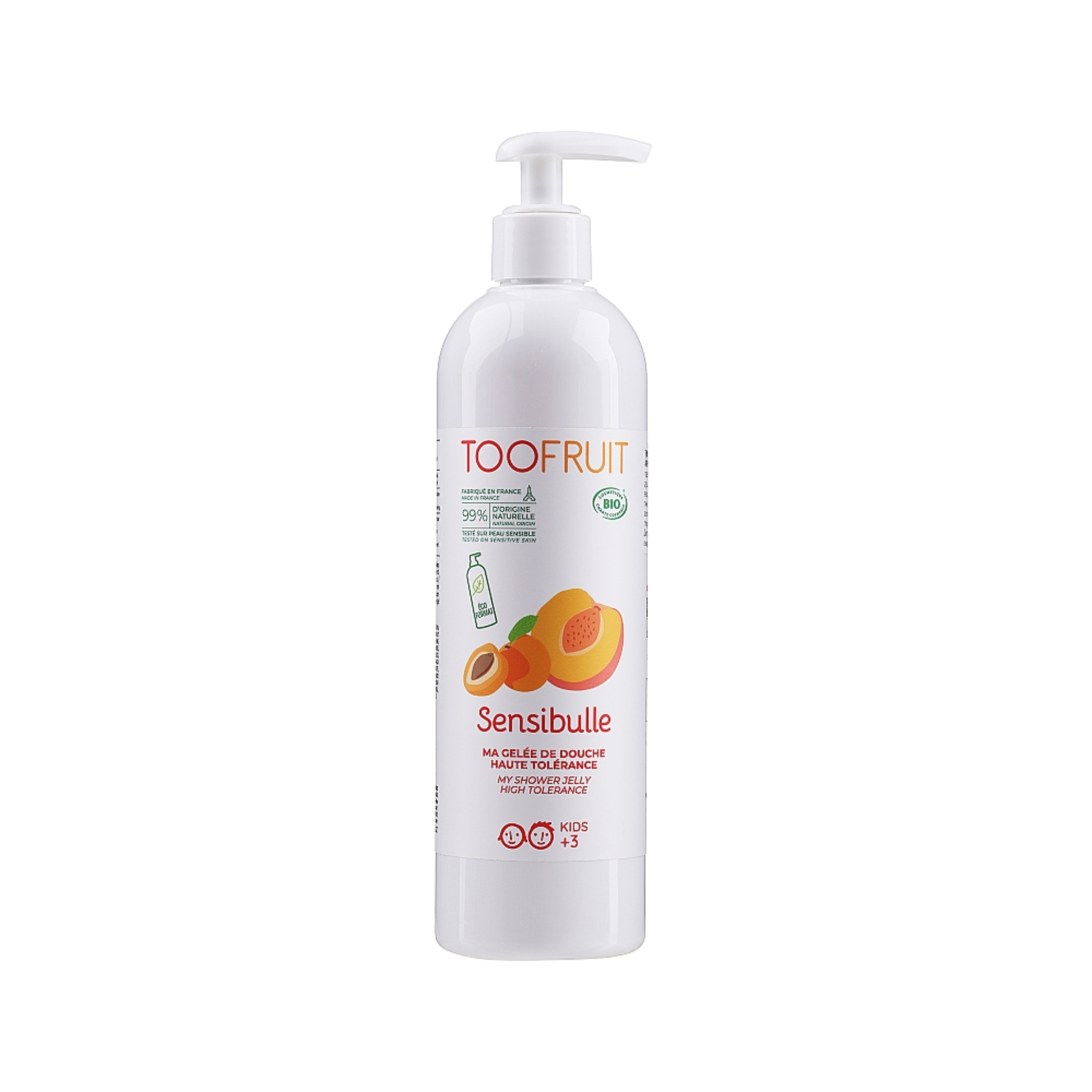 Toofruit - żel pod prysznic dla dzieci, brzoskwinia i morela, 400 ml