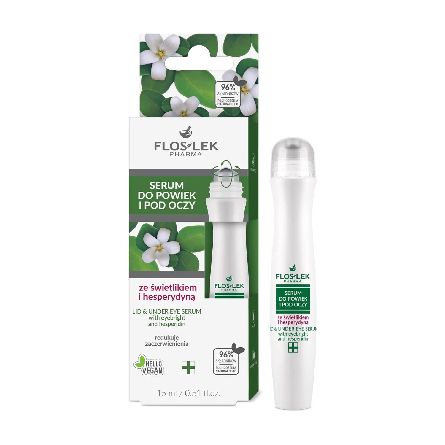 Floslek - serum do powiek i pod oczy ze świetlikiem i hesperydyną, 15 ml