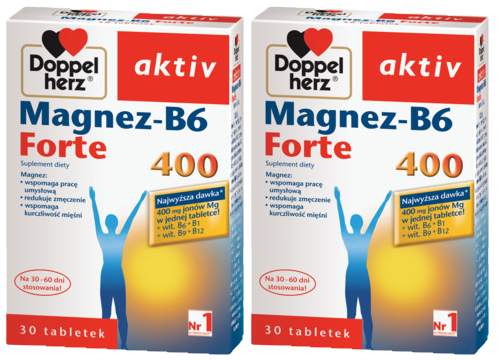 Doppelherz aktiv magnez-b6 forte 400, 2 x 30 tabletek