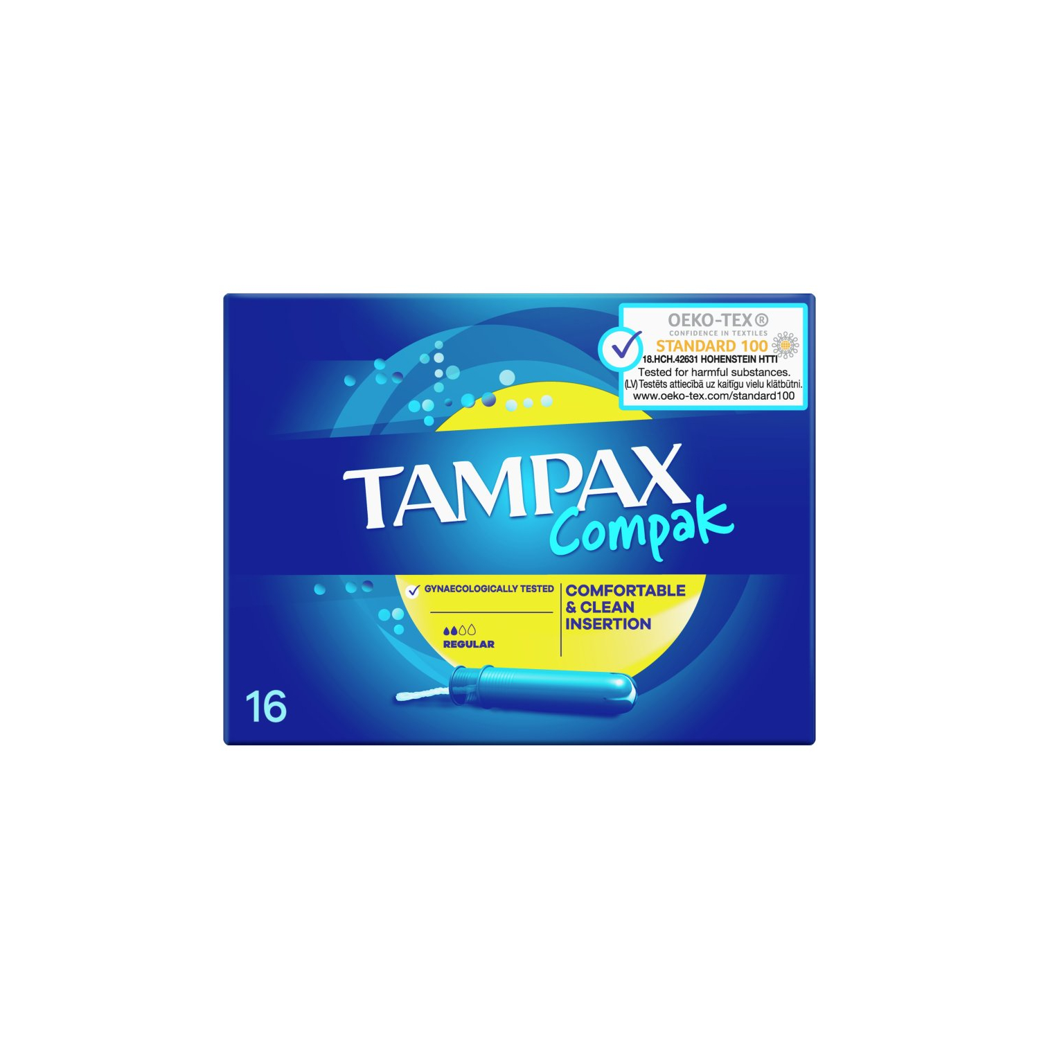 Tampax - compak regular, tampony z aplikatorem, 16 sztuk