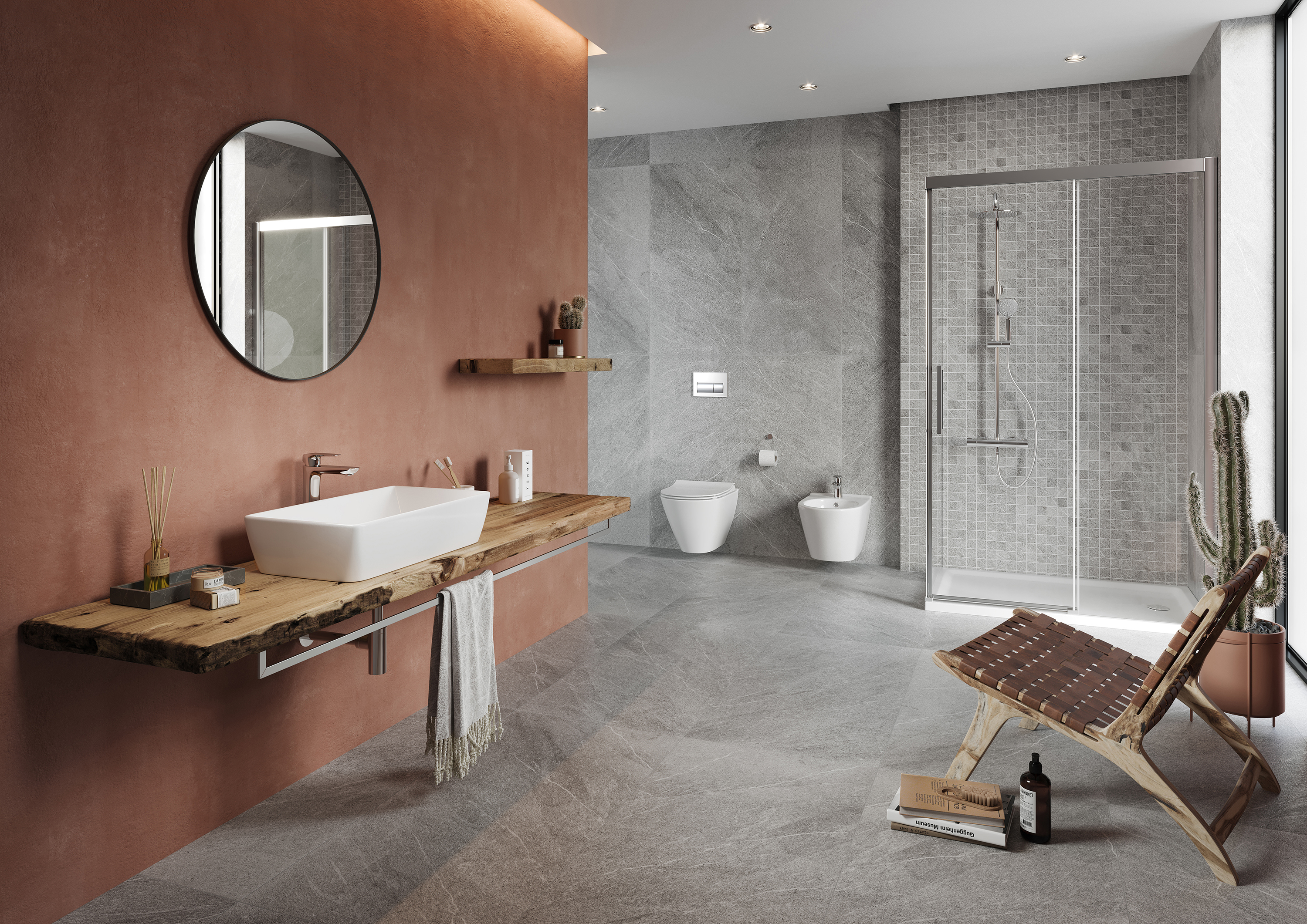 Cersanit City Square zestaw wannowo-prysznicowy ścienny termostatyczny z deszczownicą chrom S951-860 - Wysyłka w 24h