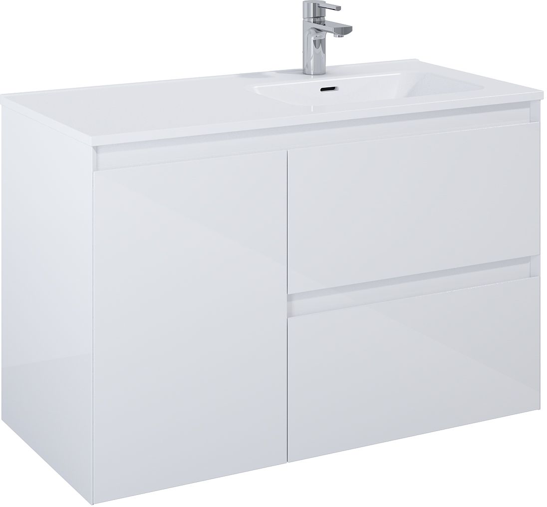 Elita Split szafka 100x45,8x63,5 cm podumywalkowa wisząca prawa biały połysk RE011005058060