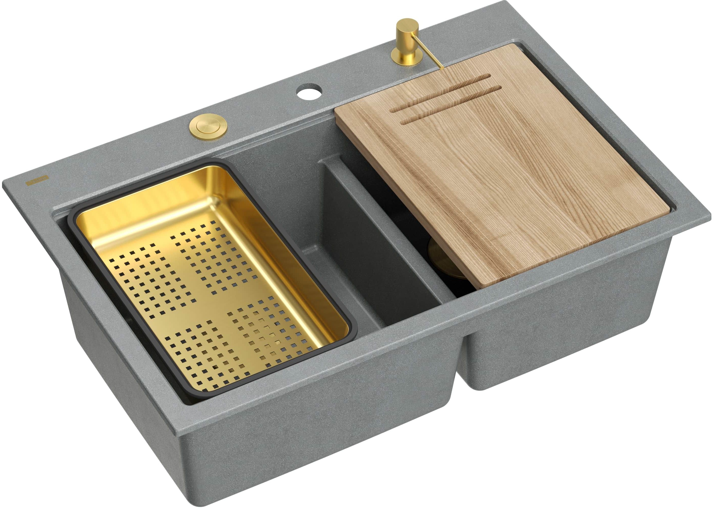 Quadron Marc 120 zlewozmywak GraniteQ 76x50 cm szary HQC7650U5_PVDG1