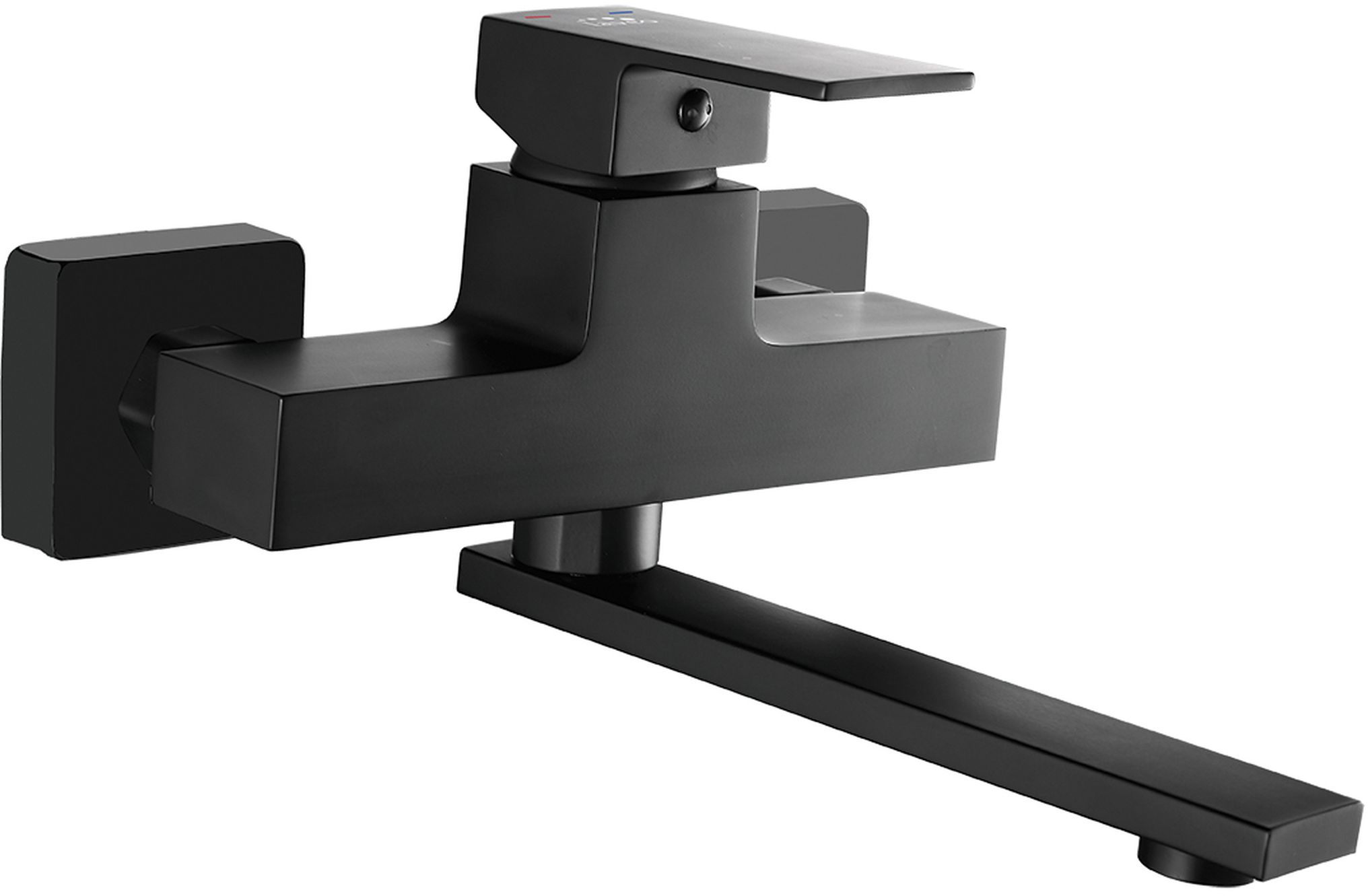 Laveo Kvadrato bateria umywalkowa ścienna czarna BLQ750D - Wysyłka w 24h