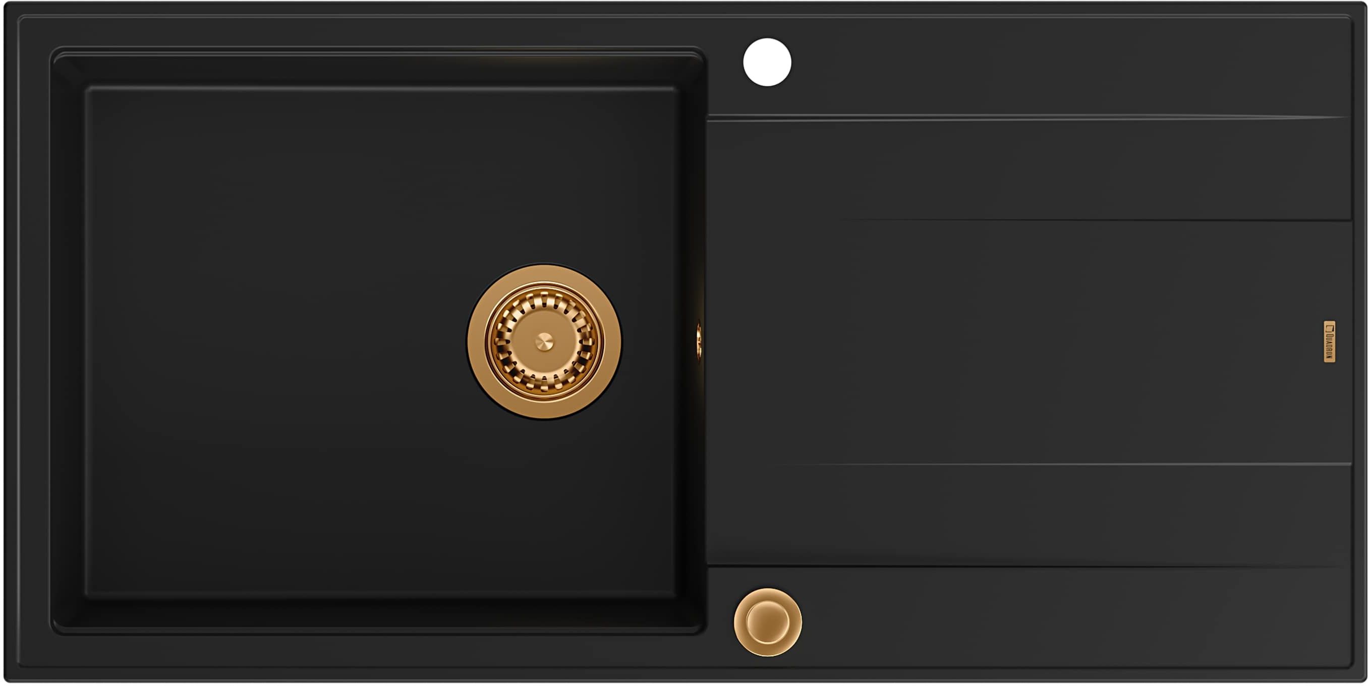 Quadron Evan 146XL zlewozmywak 100x50 cm GraniteQ pure carbon/miedziany HCQE10050U7_PVDC1_P2O