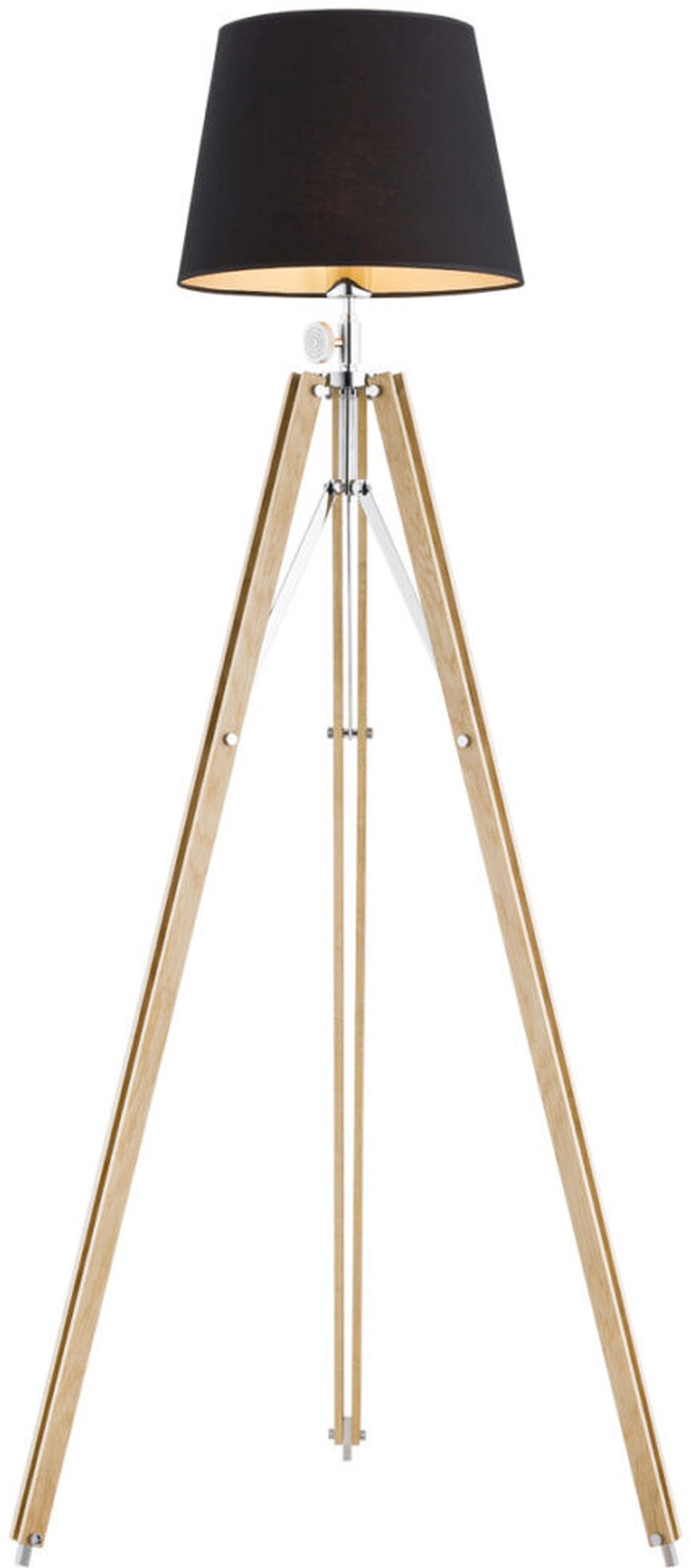 Argon Aster lampa stojąca 1x15W czarny/drewno naturalne 3421