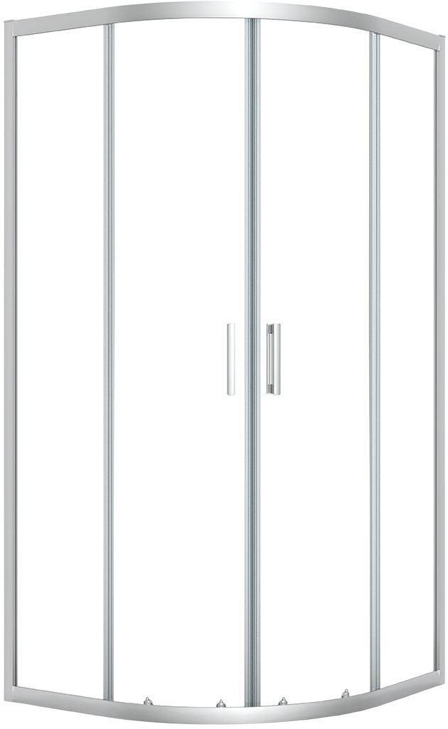 Laveo Bresso kabina prysznicowa 80x80 cm półokrągła chrom połysk/szkło przezroczyste JKD_086Z