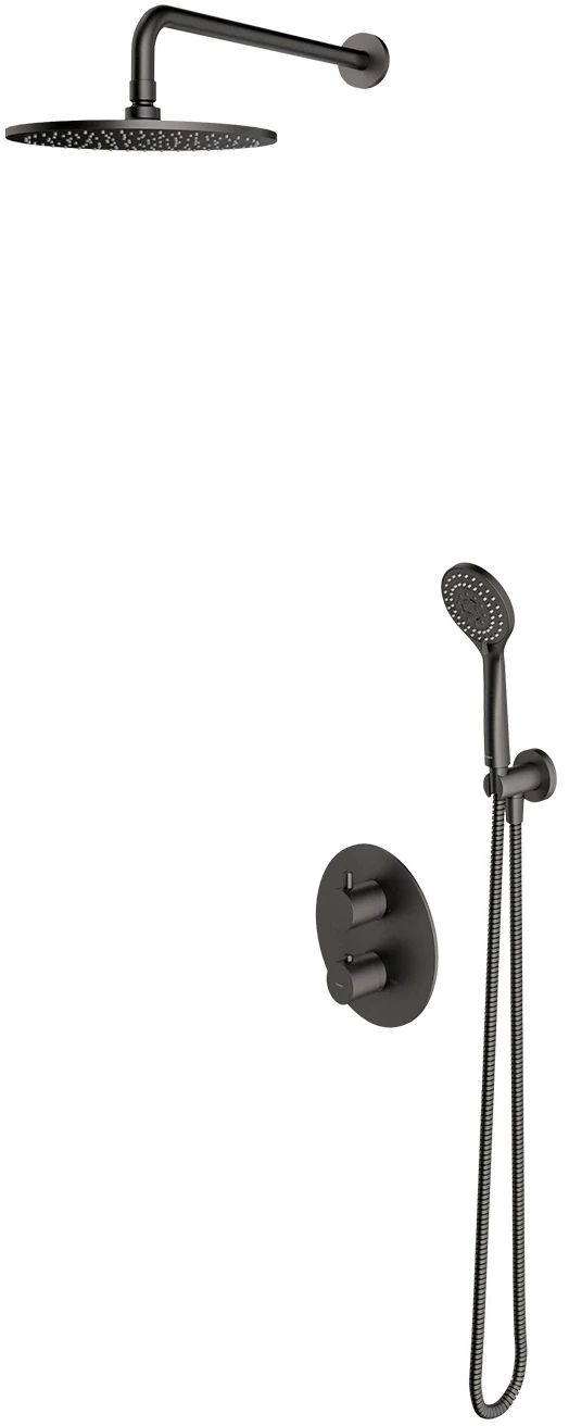 Omnires Y zestaw prysznicowy podtynkowy termostatyczny z deszczownicą grafit szczotkowany SYSYT05GR - Wysyłka w 24h