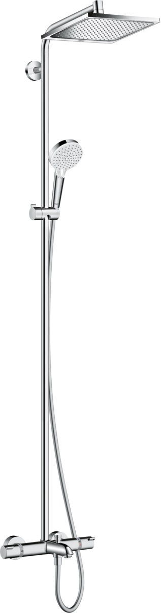 Hansgrohe Crometta E Showerpipe zestaw prysznicowy ścienny termostatyczny chrom 27298000