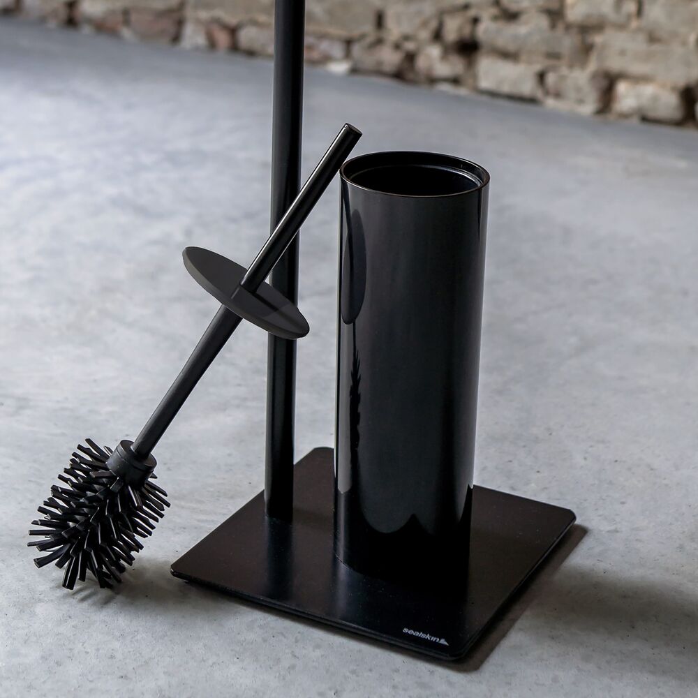 Sealskin Tube stojak na papier toaletowy ze szczotką WC czarny 800200 - Wysyłka w 24h