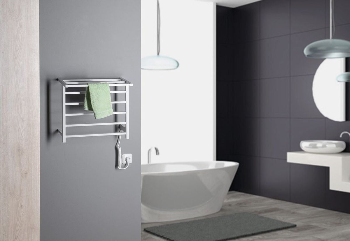 Sapho Elzor grzejnik łazienkowy 50x47,5 cm elektryczny biały mat EB500