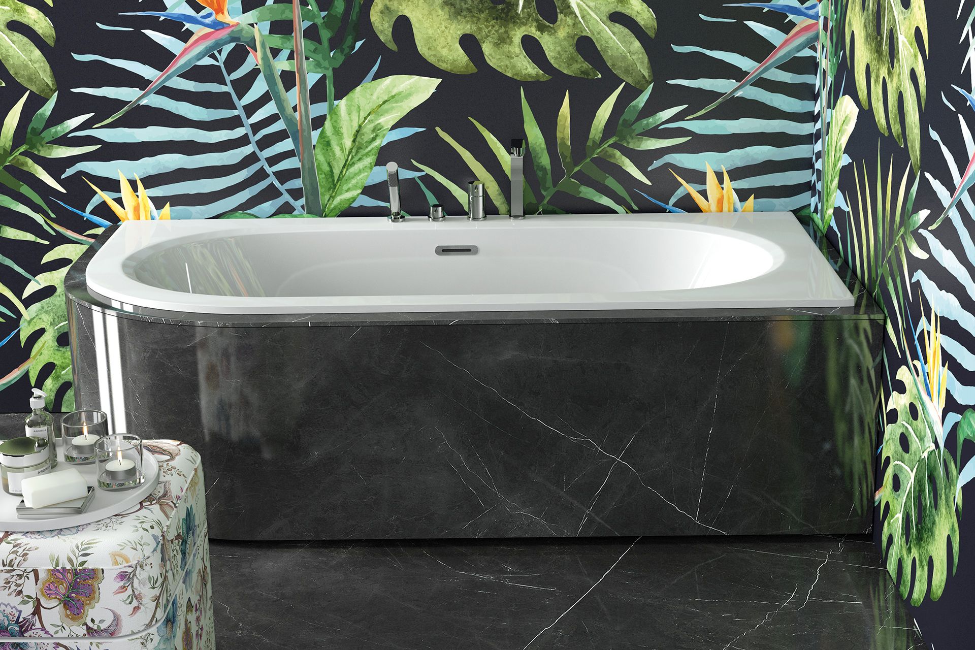 Besco Avita Slim+ wanna narożna Slim 179,5x80 cm prawa biała #WAV-180-NPP