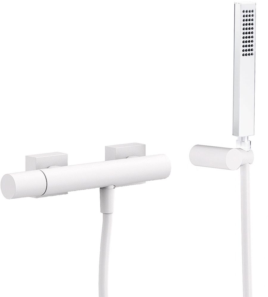 Tres Project bateria prysznicowa ścienna biały mat 211.167.01.BM