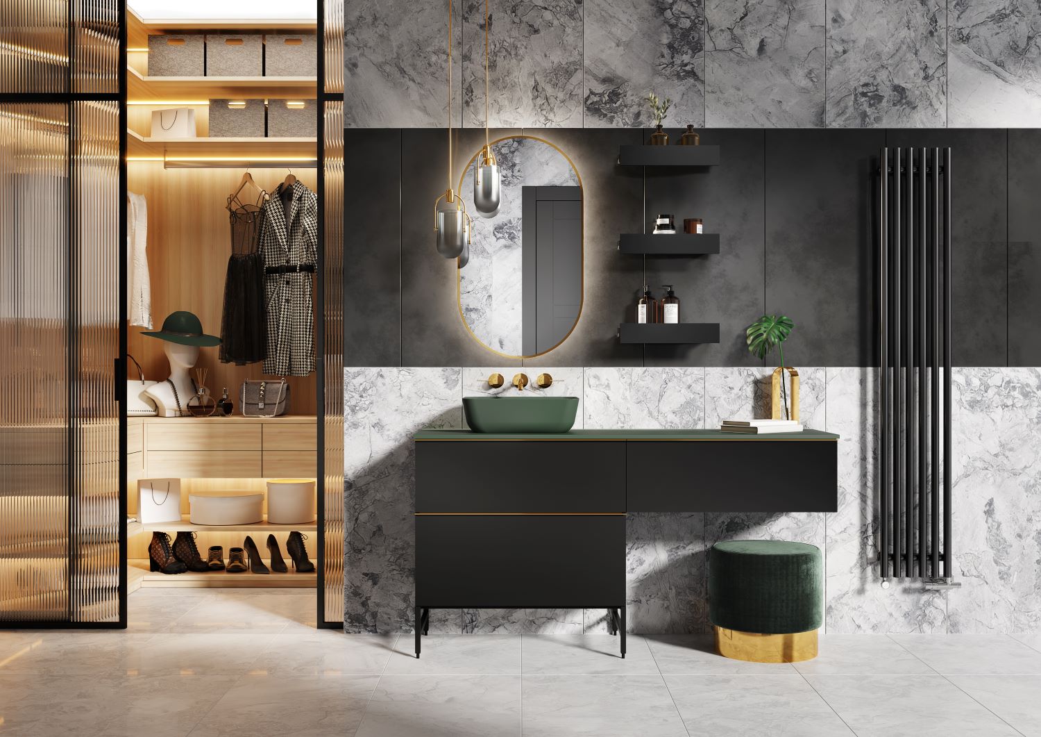 Elita Look szafka 80x44,9x63,5 cm podumywalkowa wisząca black matt RE010801027160