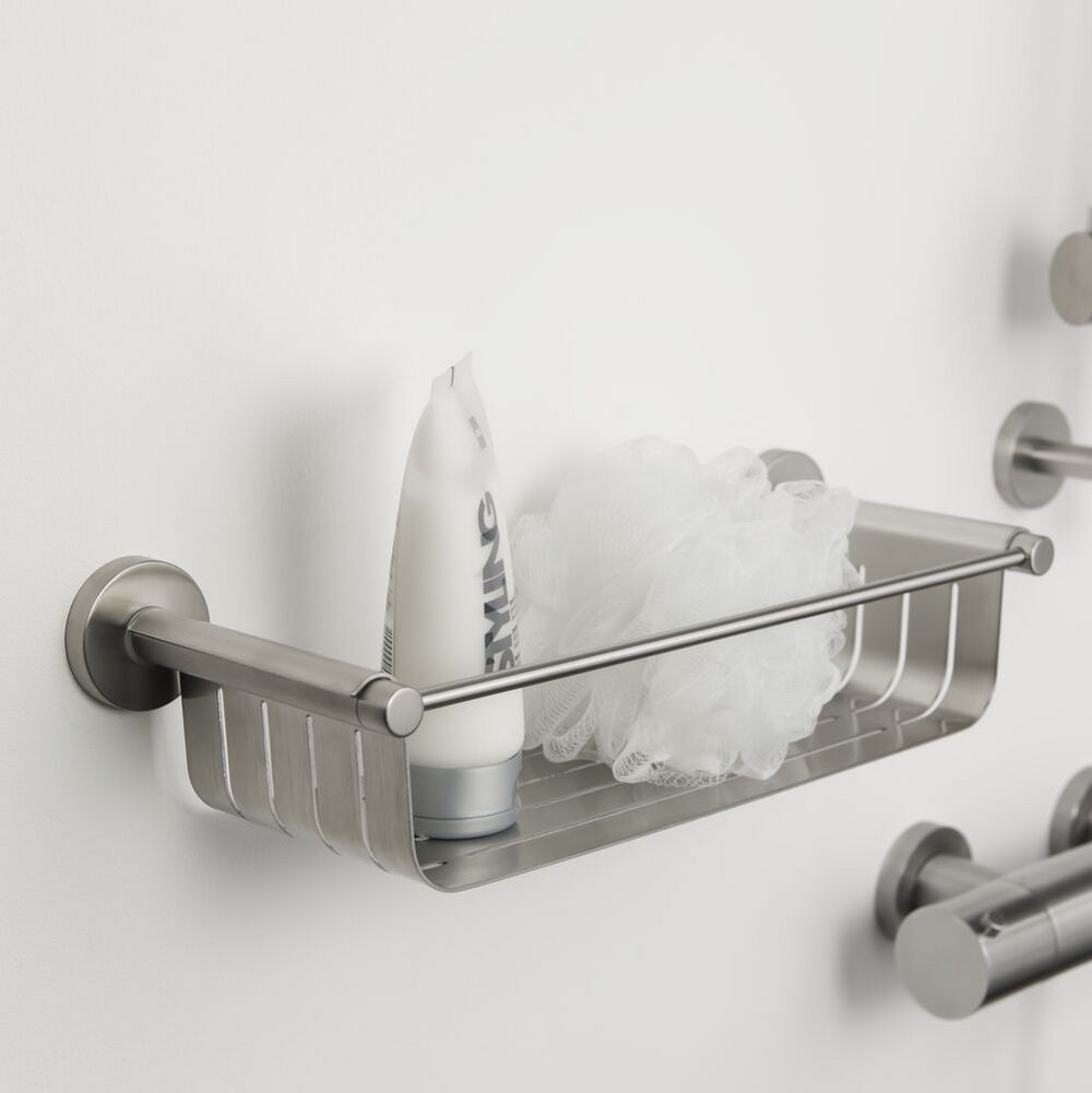 Tiger Boston koszyk łazienkowy ścienny stal szczotkowana 303530946