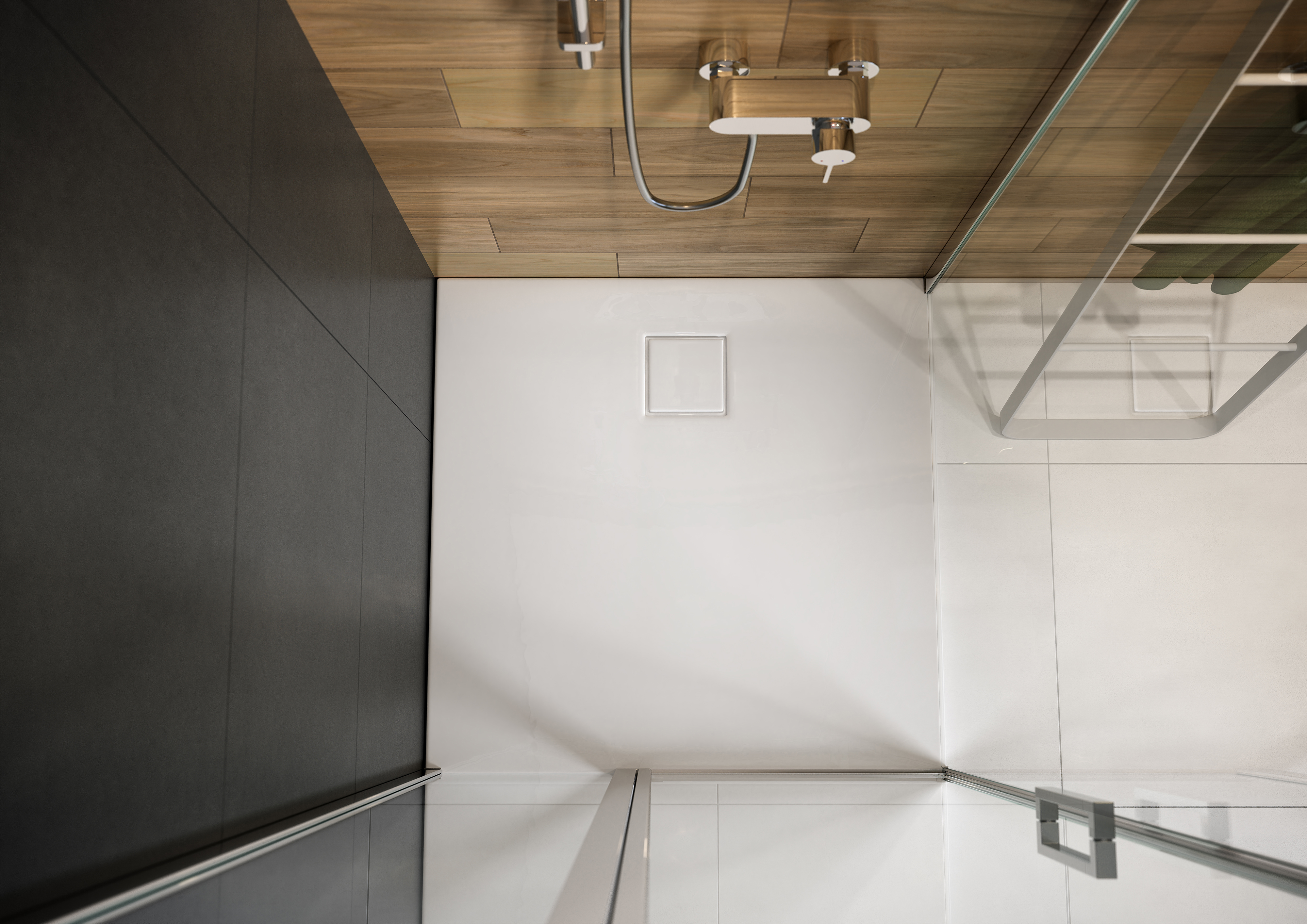 Cersanit Tako Slim brodzik 80x80 cm kwadratowy biały mat S932-157