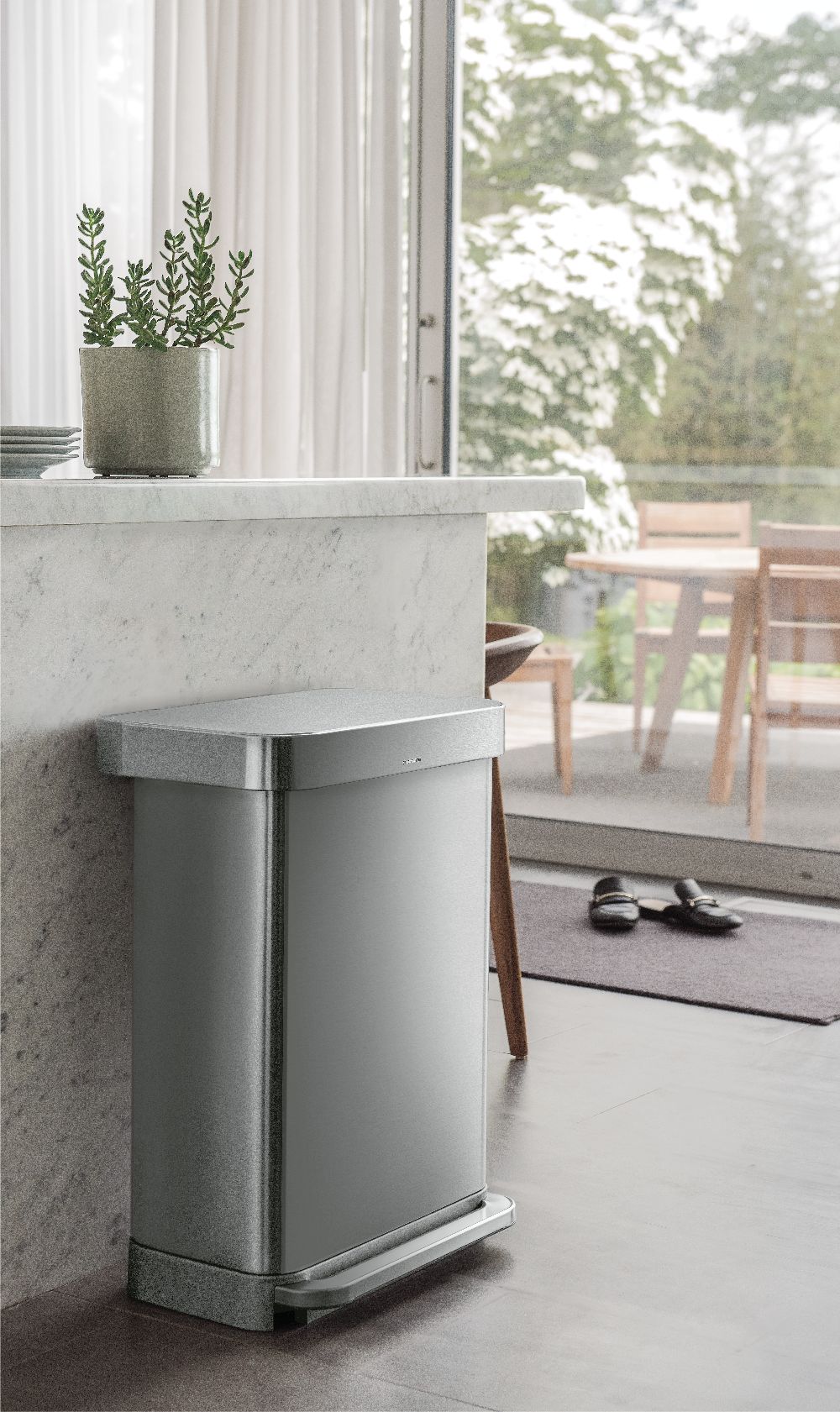 Simple Human kosz na śmieci 45 l stal CW2024