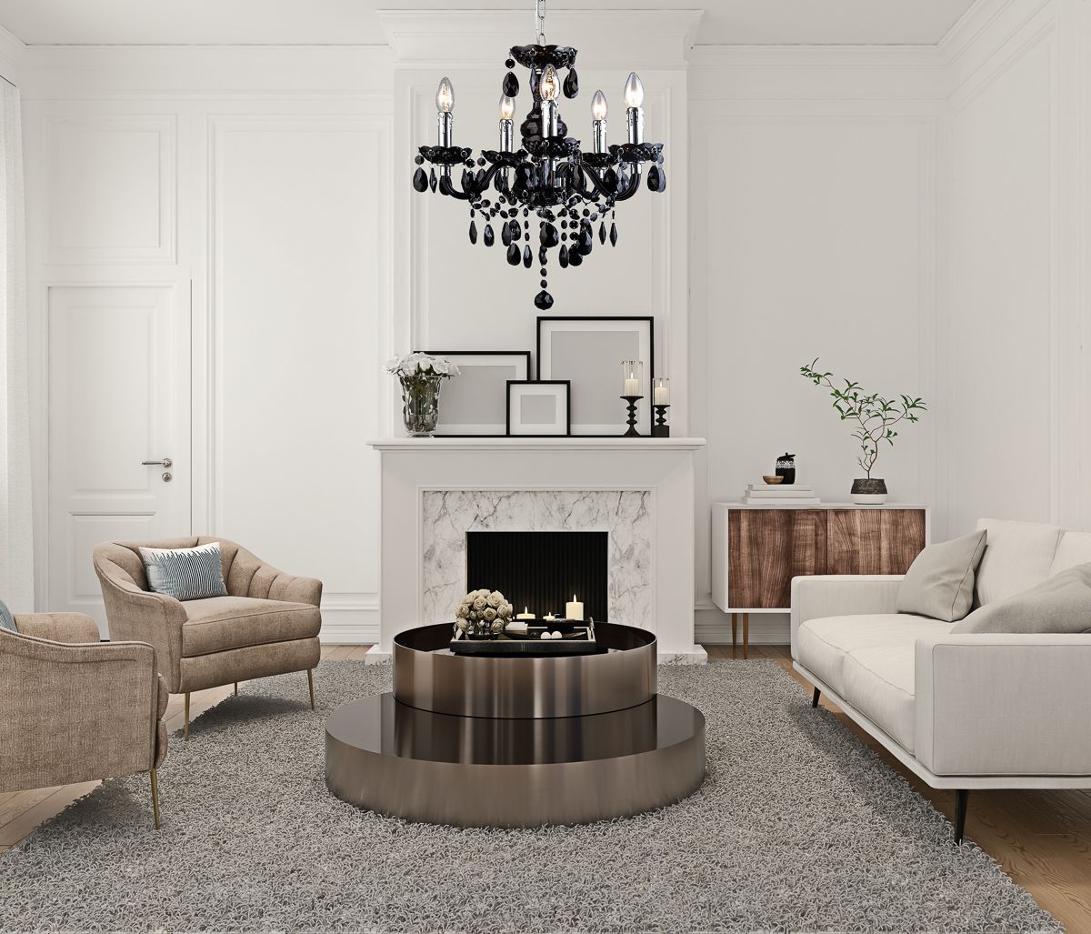 Italux Whiz lampa wisząca 5x40 W czarna L.90690/5BL