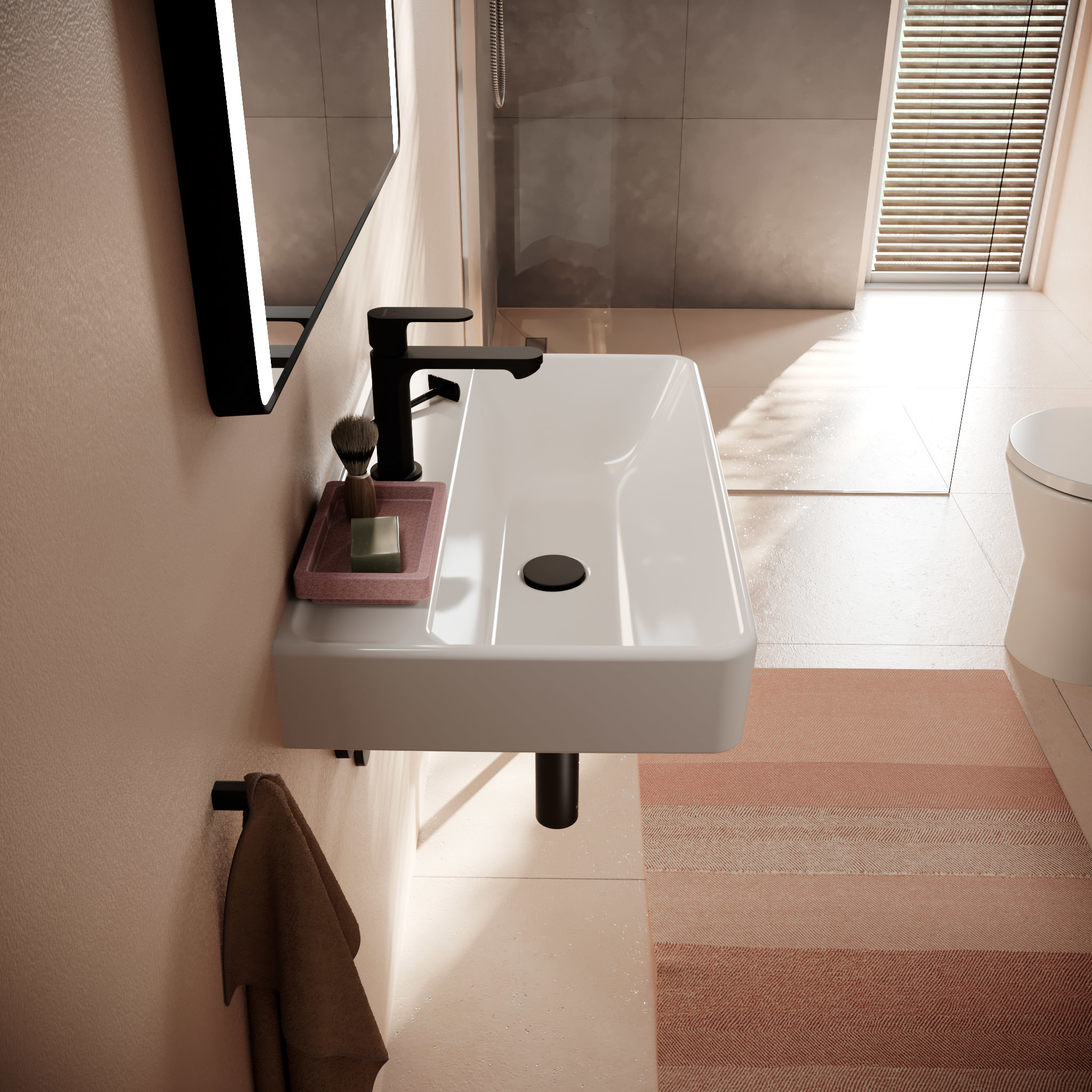 Hansgrohe Xanuia Q umywalka 65x39 cm prostokątna ścienna Compact biała 60219450