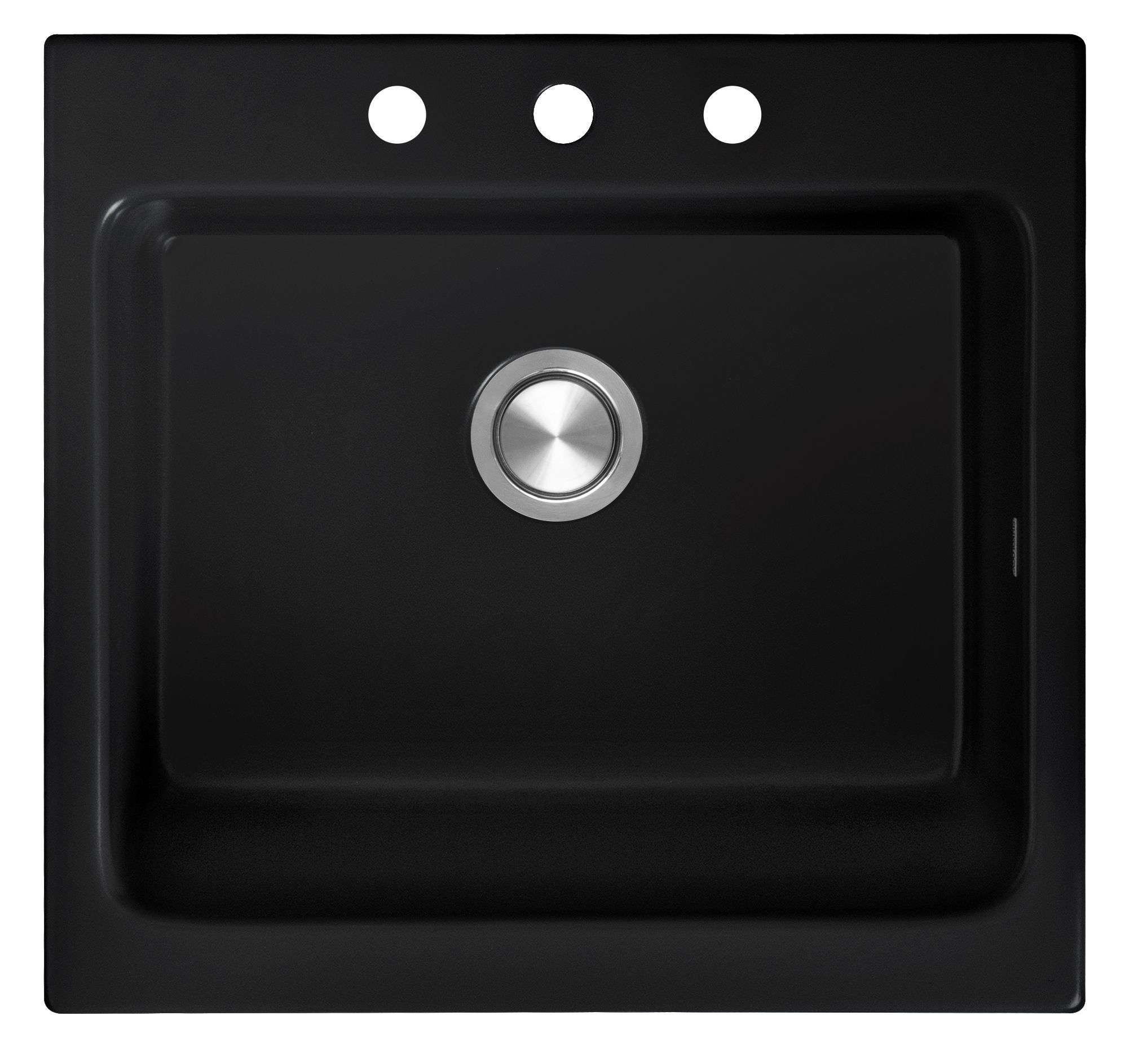 Berg Nova zlewozmywak ceramiczny 66x62 cm czarny bazalt BRN19C104 - Wysyłka w 24h