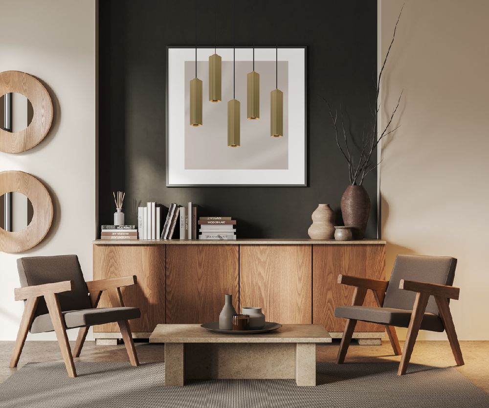 Italux Tecno lampa wisząca 1x10 W złota PND-37492-1-GD - Wysyłka w 24h