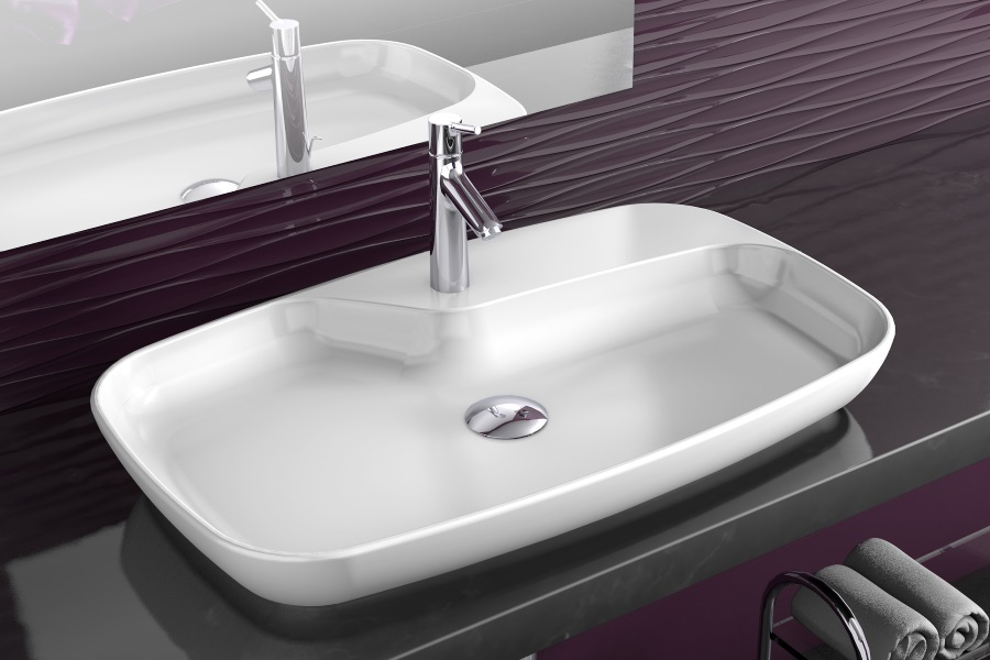 CeraStyle Nova umywalka 70x43 cm nablatowa owalna biała 074400-u - Wysyłka w 24h