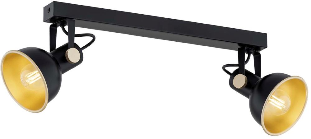 Argon Lenora lampa podsufitowa 2x7W czarny/złoty 7142