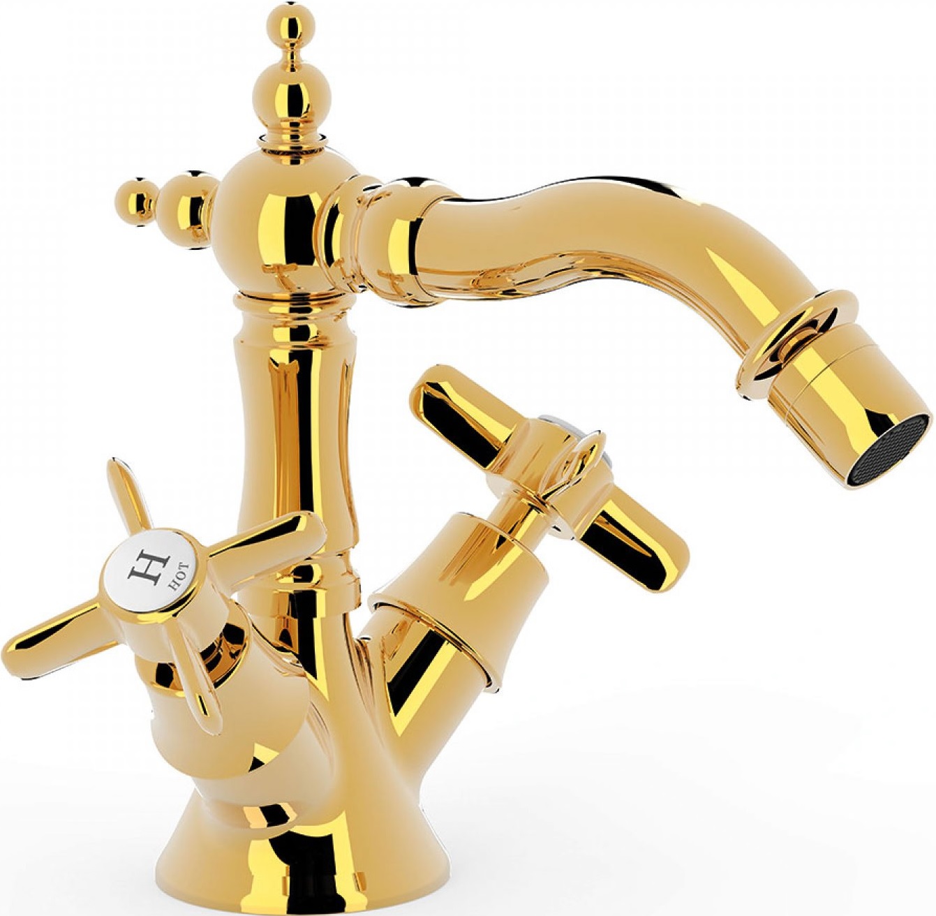 Tres Clasic bateria bidetowa stojąca złoty połysk 24212202OR