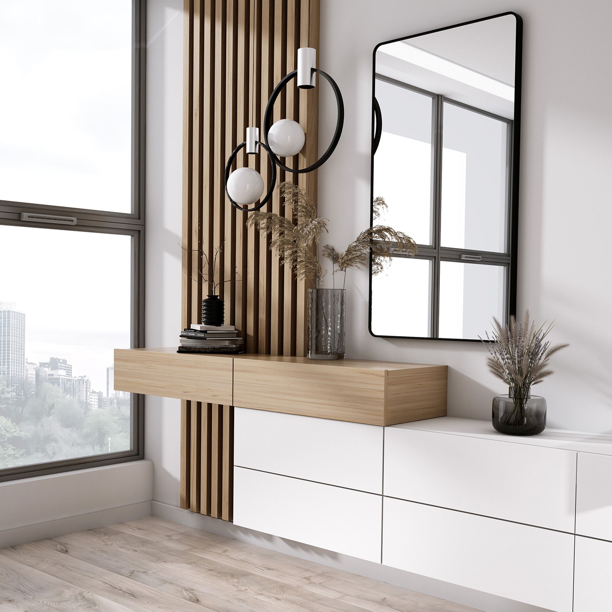 Ars Longa Zen lustro 60x90 cm prostokątne czarny ZEN6090-C - Wysyłka w 24h