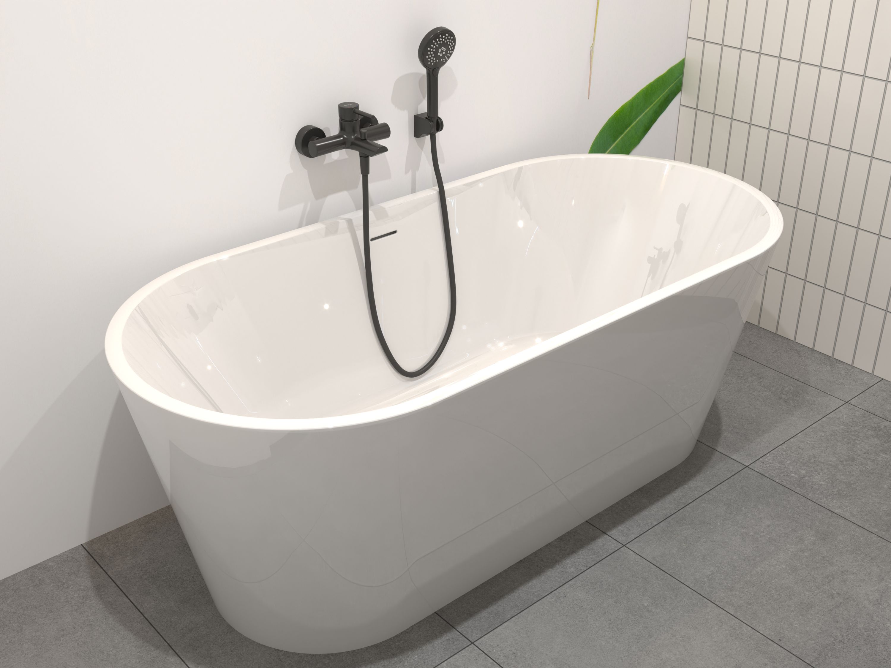 Hagser Andrea Brigit zestaw prysznicowy ścienny czarny mat HGR70000036 - Wysyłka w 24h