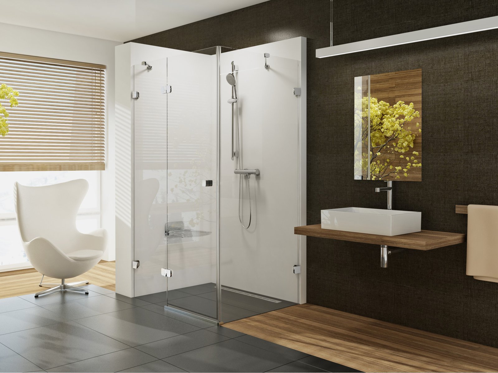 Ravak Brillant BSDPS-80/80 L kabina prysznicowa 80x80 cm kwadratowa lewa chrom/szkło przezroczyste 0UL44A00Z1