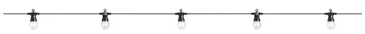 Markslöjd Garden 24 Party łańcuch lamp zewnętrzny 10x0,24W czarny/przezroczysty 107292