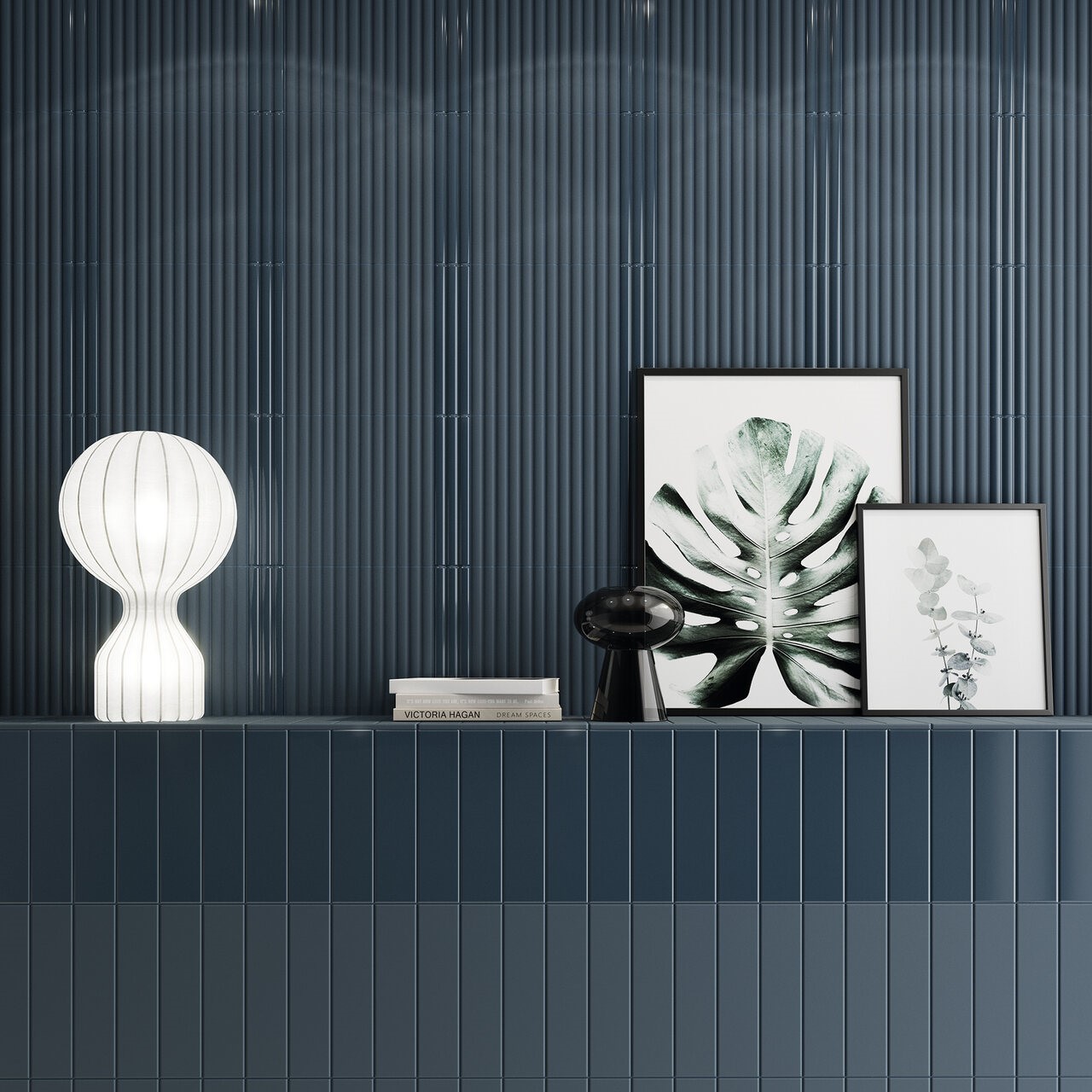 Cil Decor Match dekor ścienny 25x6,25 cm Curved Midnight Blue Gloss