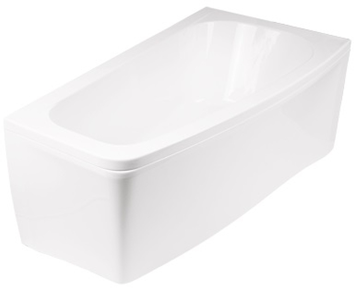 Zestaw Besco Luna wanna narożna 150x80 cm prawa z obudową (#WAL150NP, OAL150NP)