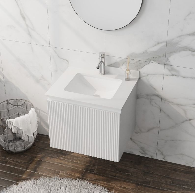 LaVita Irvine umywalka z szafką 60 cm zestaw meblowy biały