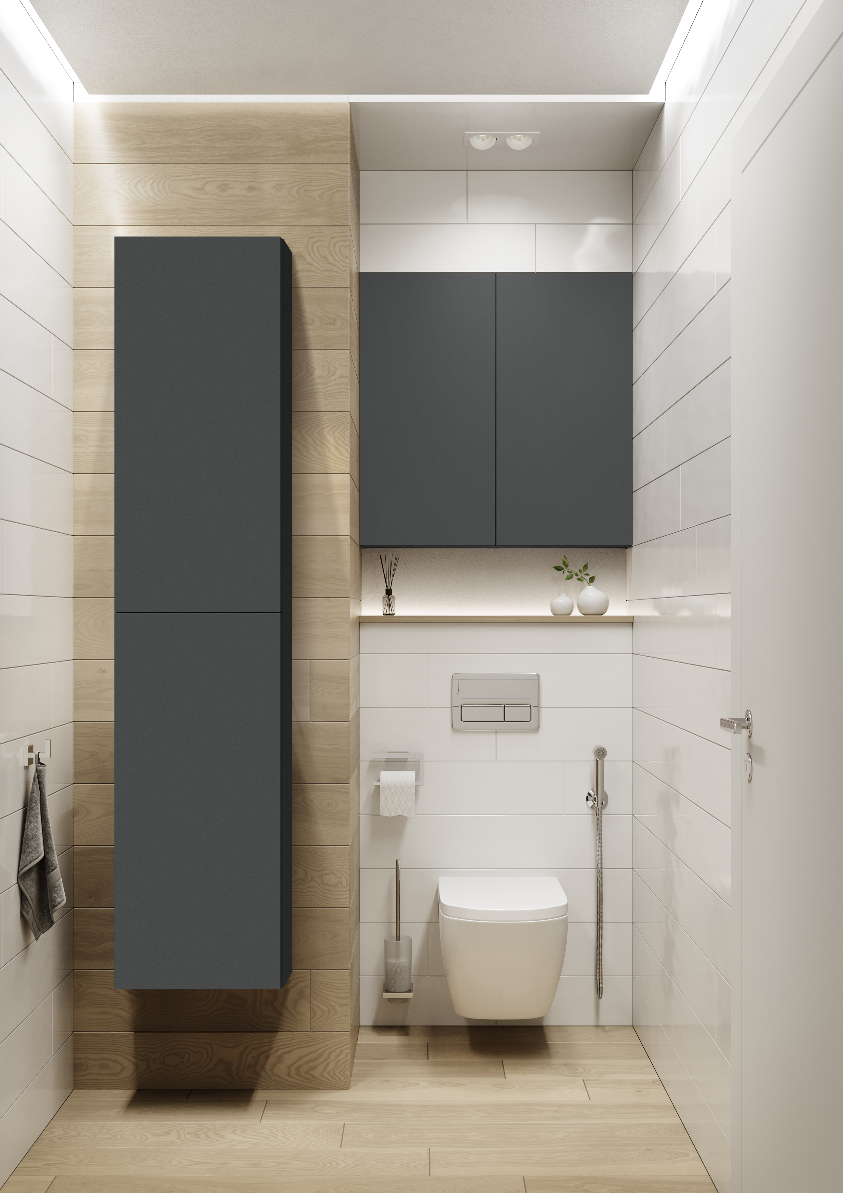 Elita For All szafka 40x12,6x180 cm boczna wisząca anthracite matt RE030400066010