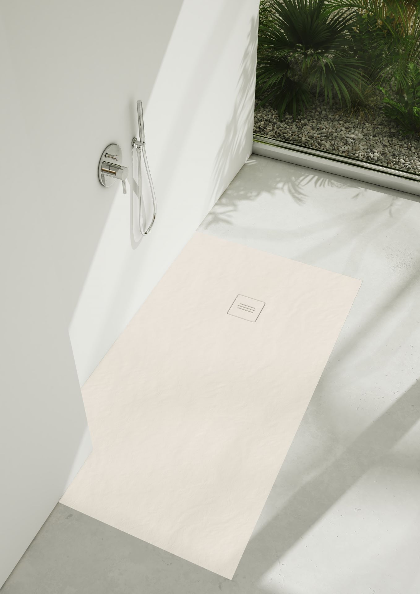 Schedline Protos Cashmere Stone brodzik prostokątny 120x100 cm beżowy 3SP.P1P-100120/PK/ST-M1/PK/ST