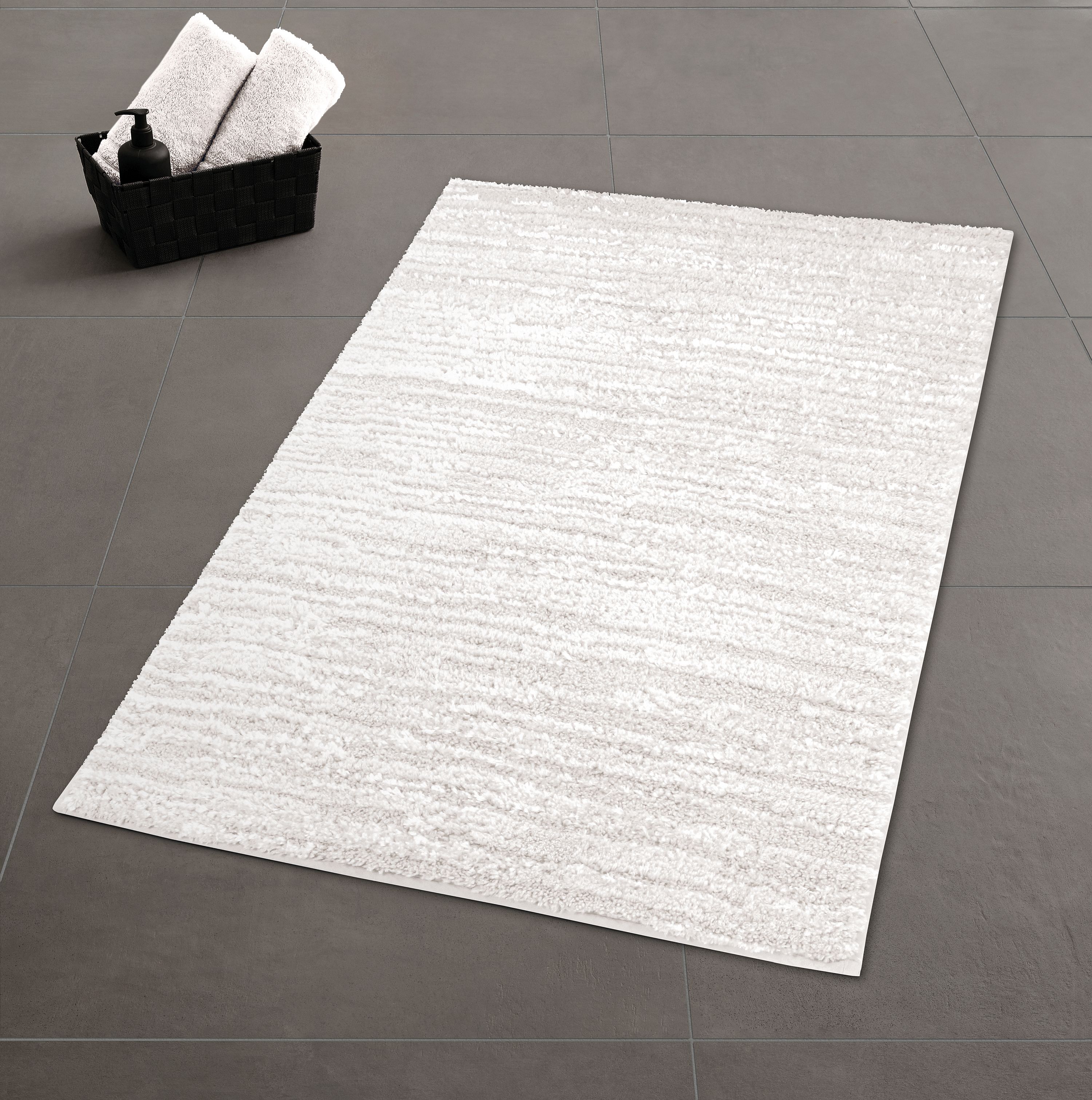 Kleine Wolke Glow dywanik łazienkowy 55x65 cm poliester biały 9186100539
