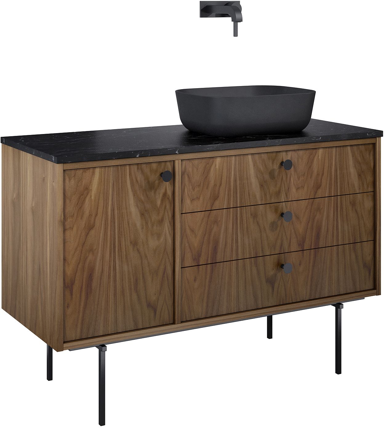 Elita Legacy szafka 120x45,6x54 cm podumywalkowa wisząca orzech amerykański fornir RE01120109D480