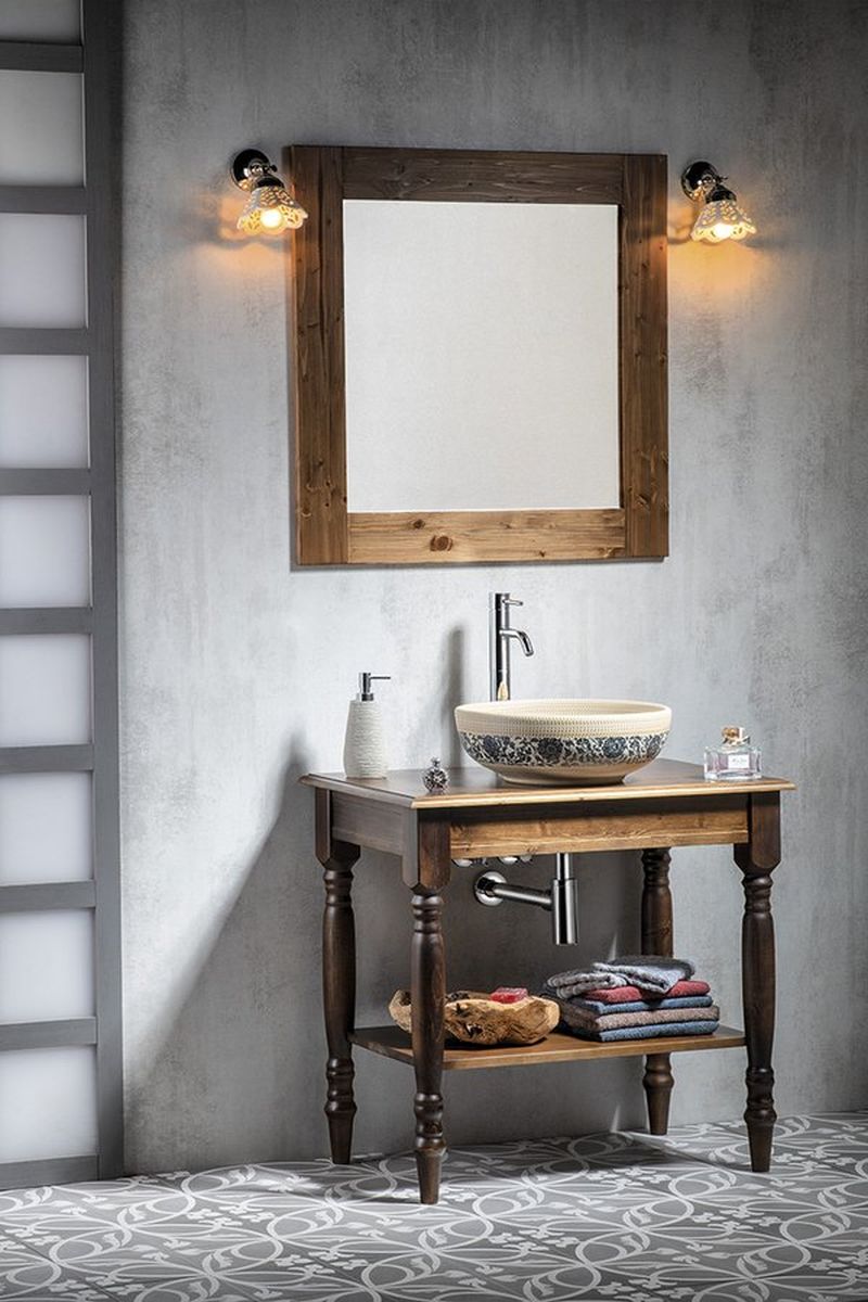 Sapho Cimbura szafka 100 cm podumywalkowa stojąca świerk bejcowany CIM151