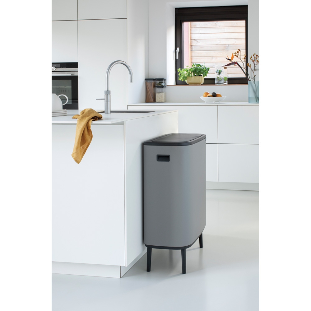Brabantia Bo Touch Bin Hi pojemnik na odpady 60 l do segregacji szary 130663
