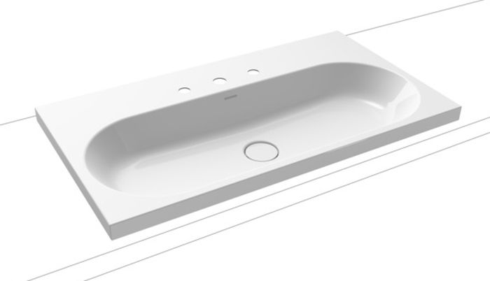 Kaldewei Centro umywalka 90x50 cm nablatowa prostokątna model 3056 biała 902906033001