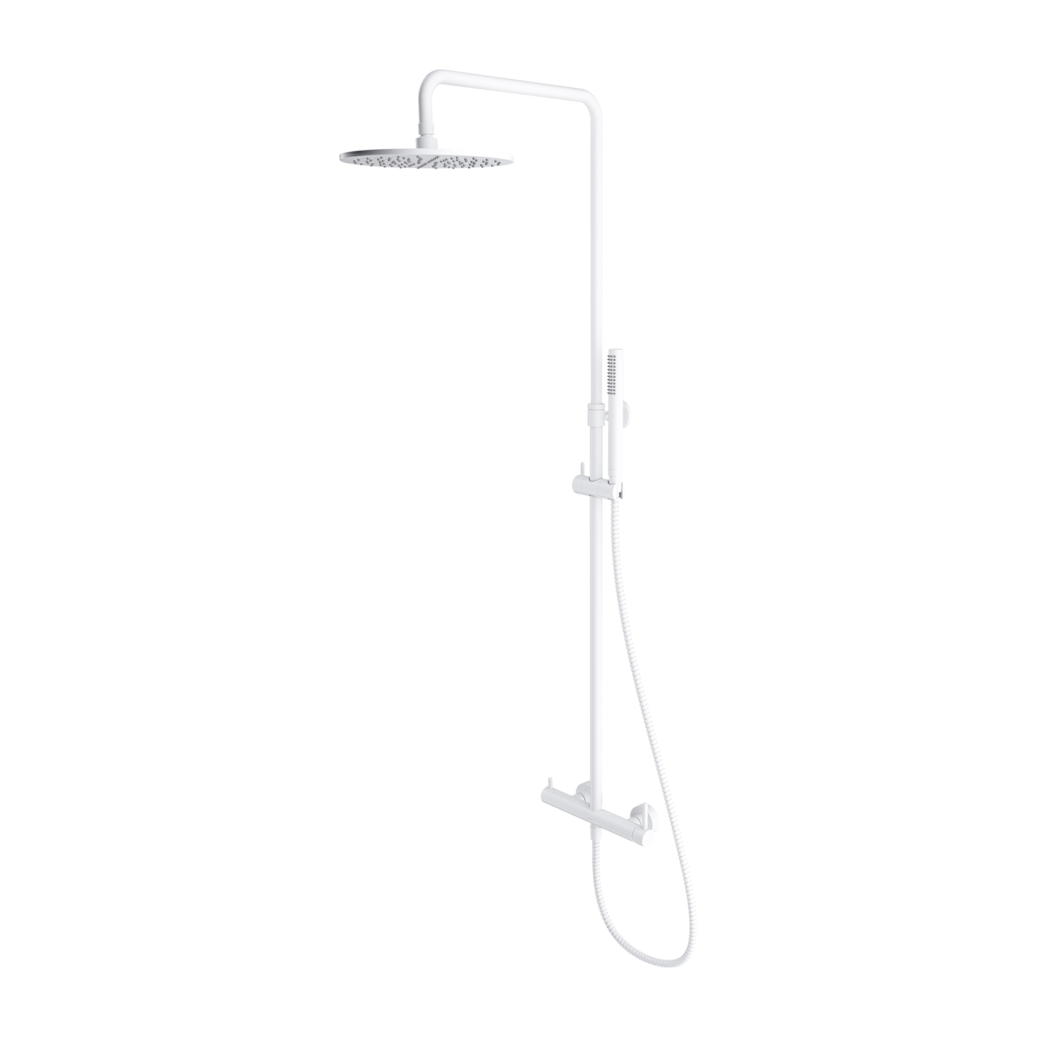 Omnires Y zestaw prysznicowy ścienny z deszczownicą biały mat Y1244MWM - Wysyłka w 24h