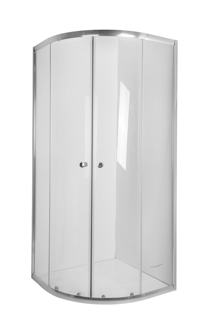 Invena Vitoria kabina prysznicowa 90x90 cm półokrągła chrom/szkło przezroczyste AK-49-195