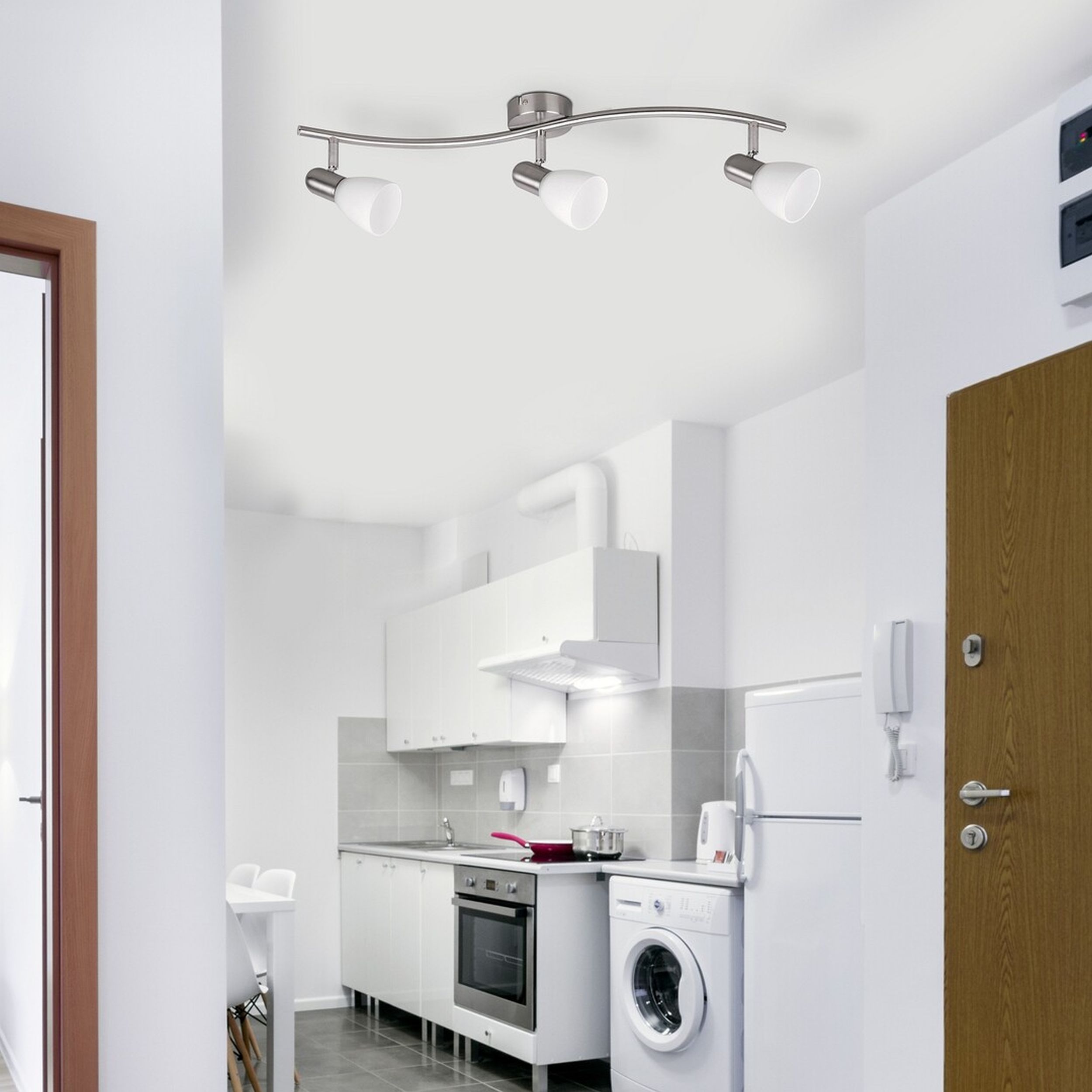 Rabalux Soma lampa podsufitowa 3x40W chrom satyna/biały 6303