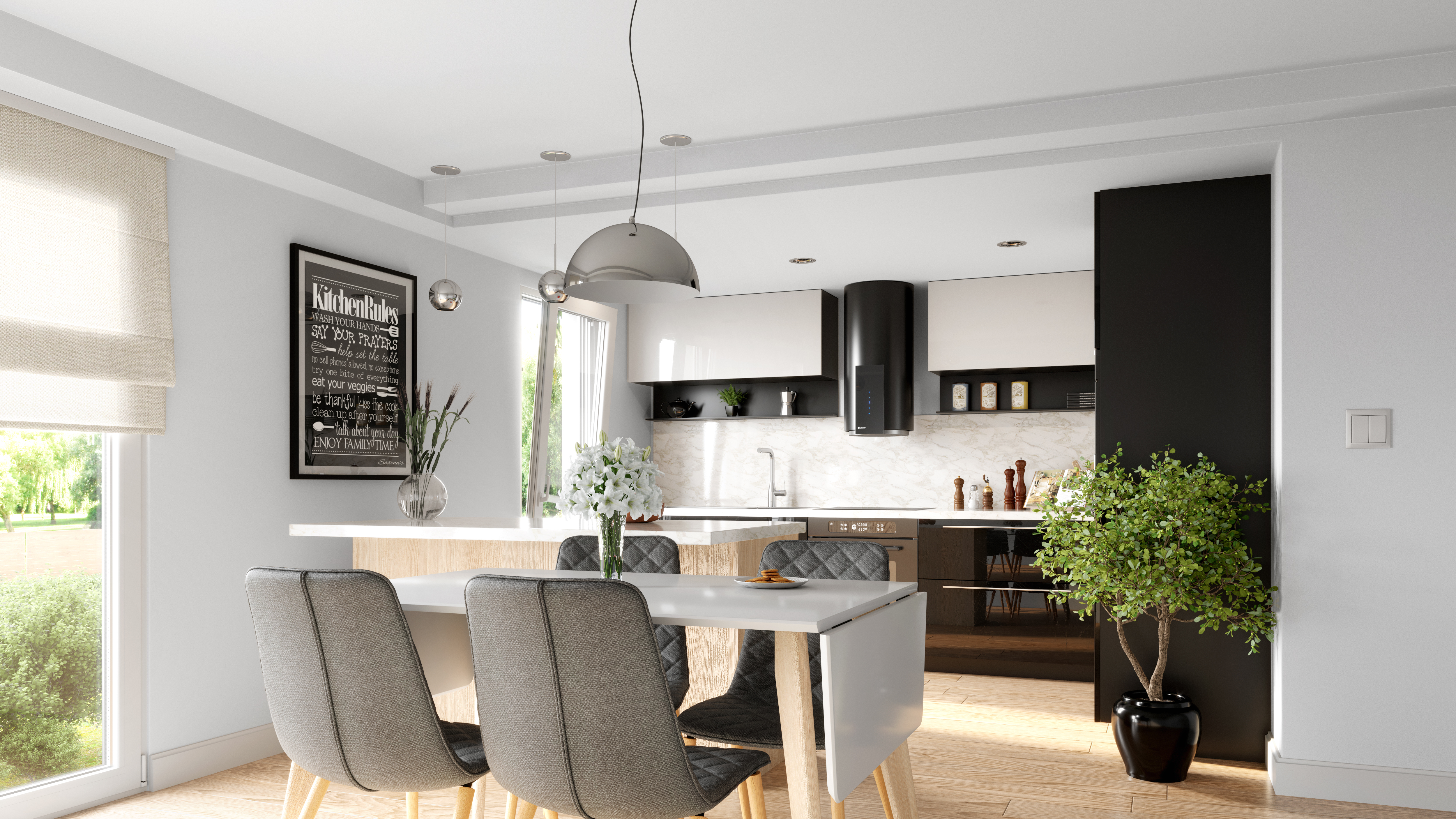 Globalo Design Roxano okap kuchenny 50 cm ścienny czarny ROXANO_39_1_BLACK