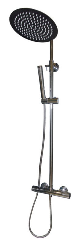 Sea-Hore Emi zestaw prysznicowy z baterią termostatyczną i deszczownicą chrom NDT-L705
